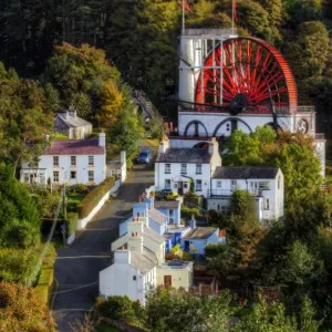 Laxey Wheel Print, Isle of Man Water Mill