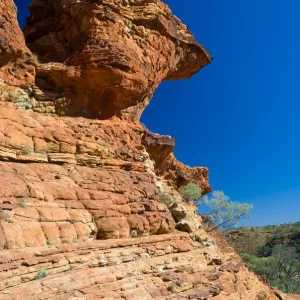 Layered orange sandstone detail at Kings Canyon Layered orange sandstone detail at Kings Canyon