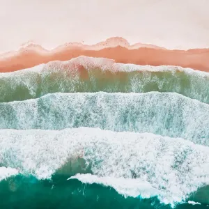 Layered Pattern of waves on beach Layered Pattern of waves on beach