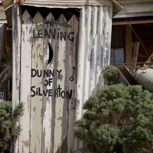 The leaning dunny of Silverton, Australia