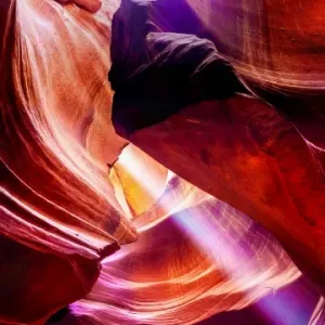 Upper Antelope Canyon Light Beams Print