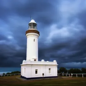 Lighthouse with dramatic sky