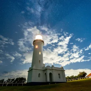 Lighthouse with Milky Way in the background