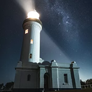 Lighthouse with Milky Way in the background