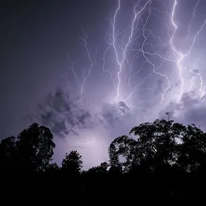 Lightning at night