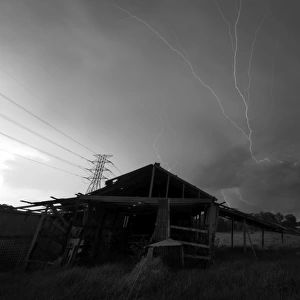 Lightning and a shed