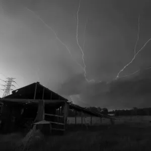 Lightning and a shed