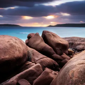 Long exposure sunset Twilight beach Long exposure sunset Twilight beach