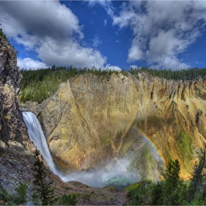 Lower Yellowstone falls, in the Yellowstone National Park, Wyoming