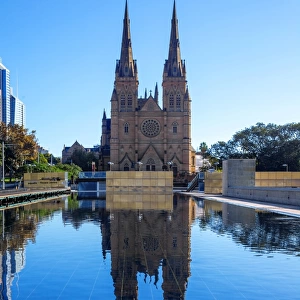 Main Front of St Marys Cathedral, Sydney, New South Wales, Australia
