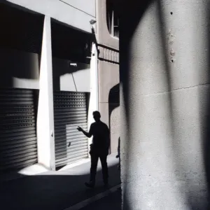 Man in alley