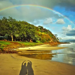 meet double rianbow in byron bay beach