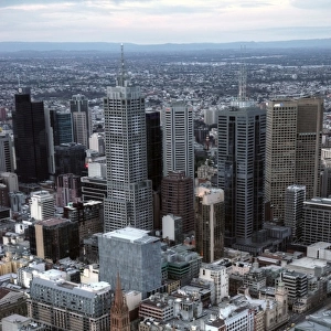 Melbourne aerial view St Pauls Cathedral