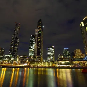 Melbourne city lights Australia