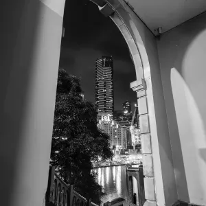 Melbourne city at night
