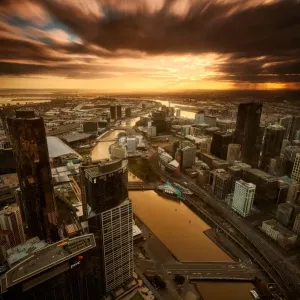 Melbourne City From Above (Sunset) Melbourne City From Above (Sunset)