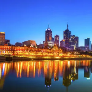 Melbourne city view from southbank