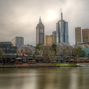 Melbourne city and Yarra river view from Southbank