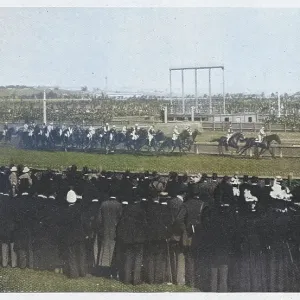 Melbourne Cup, Thoroughbred horse race, Victorian, 1890s, Vintage photograph, 19th Century Melbourne Cup, Thoroughbred horse race, Victorian, 1890s, Vintage photograph, 19th Century