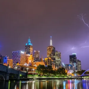 Melbourne Lightning Storm Print Melbourne Lightning Storm Print