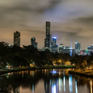 Melbourne at night