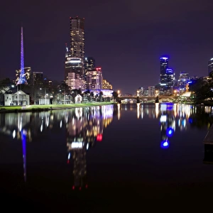Melbourne night reflections