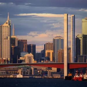 Melbourne Skyline Print with New Bolte Bridge