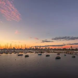 Melbourne sunset at St. Kilda