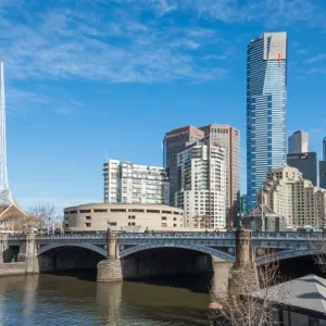 Melbourne and the Yarra river, Victoria, Australia