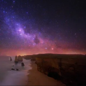 Milky Way over the Twelve Apostles Rock Formation