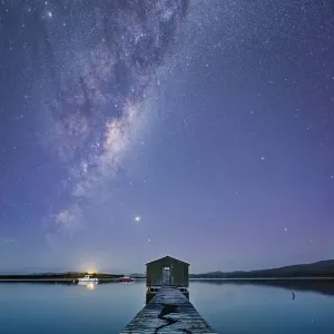 Milky Way Boomer Bay Boat Shed, Tasmania Milky Way Boomer Bay Boat Shed, Tasmania