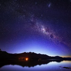 Milky Way over mountains at Glenorchy Milky Way over mountains at Glenorchy