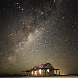 The Milky Way and an outback shed