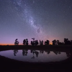 Milkyway dam reflection windmill Milkyway dam reflection windmill
