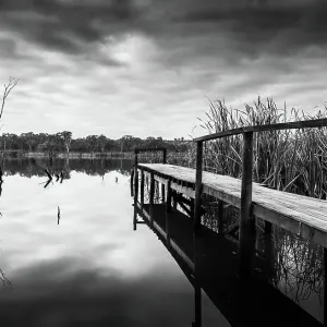 Monochrome Morning View of Mannum, South Australia