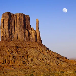 Monument Valley at Sunset with Moon