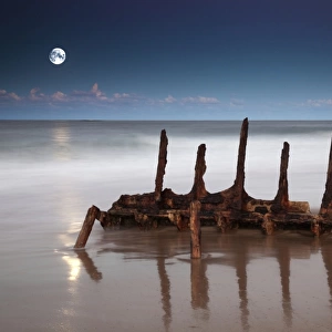 Moonrise over the wreck