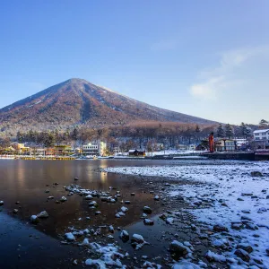 Mt. Nantai viewing from Lake Chuzenji, in a fine late winter morning