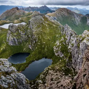 On the top of mt Scorpio in Western Arthurs Range, Southwest Tasmania