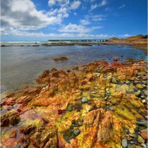 Naracoopa coastline on King Island, Bass Strait, Tasmania, Australia