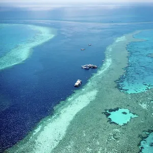 Natural Textures of Great Barrier Reef from above