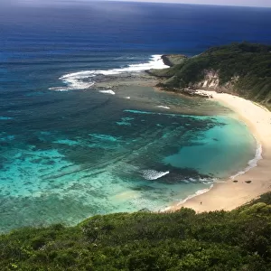 Neds Beach from above, Lord Howe Island