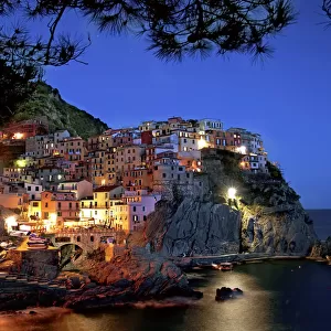 Night lights of Cinque Terre