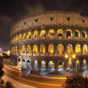 The Night Lights of the Colosseum. Rome, Italy