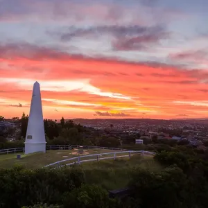 Aerial Print of Newcastle Obelisk at Sunset Aerial Print of Newcastle Obelisk at Sunset