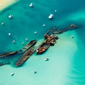 Moreton Island Aerial View Print Moreton Island Aerial View Print