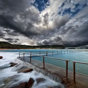 Ocean Baths and dramtic storm clouds