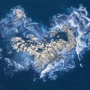 Heart-Shaped Rock Island Ocean Print Heart-Shaped Rock Island Ocean Print