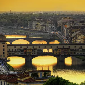 Old Bridge, Florence at dusk