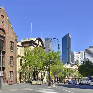 Old buildings with Sydney Central Business District in backround